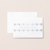 ハッピーホリデーズフォトスノーピンクブルースカンジナビアン 箔カード (裏面封筒付き)