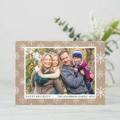 ハッピーホリデーズフォトスノーフレークスクラフト シーズンカード (スタンド正面)