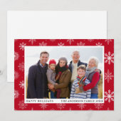 ハッピーホリデーズフォトスノーフレークスレッド シーズンカード (正面/裏面)