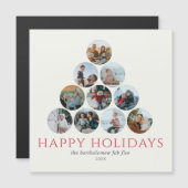 ハッピーホリデーズフォトテンレッドレキラーマグネット (正面/裏面)