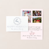 ハッピーホリデーズフォトトインデナーピンクローズリース 箔カード (ディスプレー)