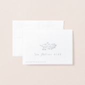 ハッピーホリデーズフォトトインデナーピンクローズリース 箔カード (裏面封筒付き)