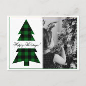 ハッピーホリデーズフォトバッファロープレイドポストカード シーズンポストカード (正面)