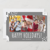 ハッピーホリデーズフォトファミリークリスマス シーズンカード (正面)