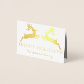 ハッピーホリデーズフォトファミリートナディアグレイ金ゴールド 箔カード (正面)