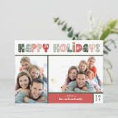 ハッピーホリデーズフォトファミリー シーズンカード (スタンド正面)