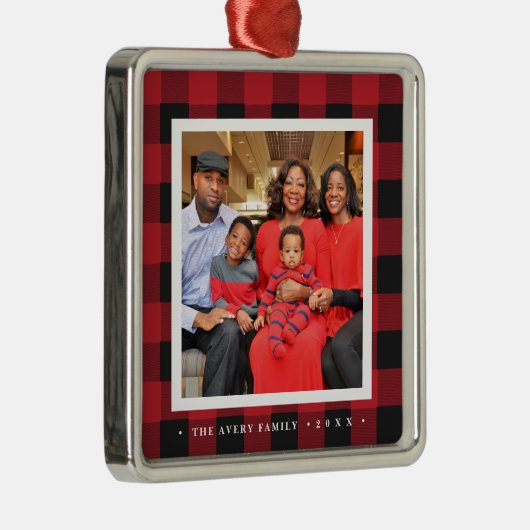 ハッピーホリデーズフォトプレイドクリスマス メタルオーナメント (右)