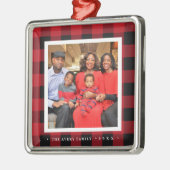 ハッピーホリデーズフォトプレイドクリスマス メタルオーナメント (左)