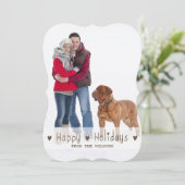 ハッピーホリデーズフォトホリデーカード |茶 シーズンカード (スタンド正面)