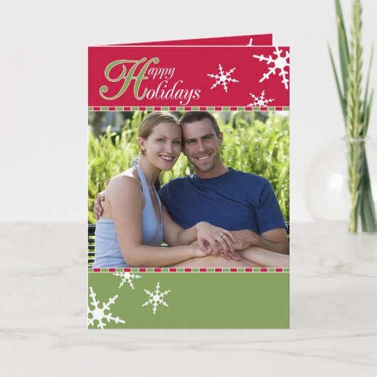 ハッピーホリデーズフォトホールディングカード シーズンカード (正面)