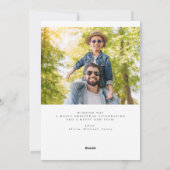 ハッピーホリデーズフォトミニマルモダンタイポグラフィ シーズンカード (裏面)