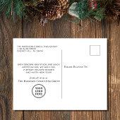 ハッピーホリデーズフォトロゴクリス企業のマス シーズンポストカード