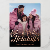 ハッピーホリデーズフォト 箔シーズンカード (正面)