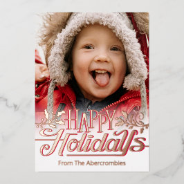 ハッピーホリデーズフォト 箔シーズンカード