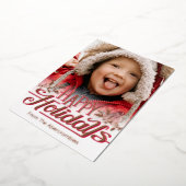 ハッピーホリデーズフォト 箔シーズンカード (回転した状態)