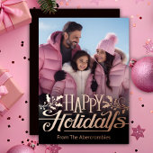 ハッピーホリデーズフォト 箔シーズンカード