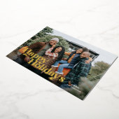 ハッピーホリデーズフォト 箔シーズンカード (回転した状態)