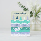 ハッピーホリデーズフォー先生スノーフレークスクラップブック作り シーズンポストカード (スタンド正面)