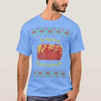 ハッピーホリデーズフルーツケーキクリスマス Tシャツ