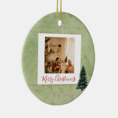 ハッピーホリデーズフレーム写真メリークリスマスツリー セラミックオーナメント (右)