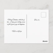 ハッピーホリデーズフレーム写真メリークリスマス ポストカード (裏面)