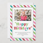 ハッピーホリデーズブライトおもしろいホリデークリスマスフォト シーズンカード (正面)