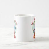 ハッピーホリデーズブライトカラフルはっきりしたタイポグラフィ コーヒーマグカップ (中央)