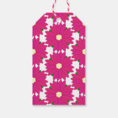 ハッピーホリデーズブライトピンクポインセチアプリント ギフトタグ (裏面)