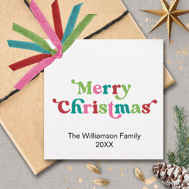 ハッピーホリデーズブライトホリデークリスマスタイポグラフィ フェイバータグ