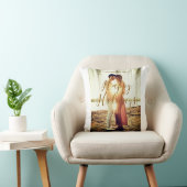 ハッピーホリデーズブラウン追加カップル写真名日付mo クッション (椅子)