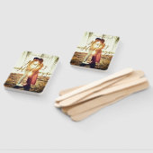 ハッピーホリデーズブラウン追加カップル写真名日付mo ハンドファン (組立なし)