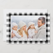ハッピーホリデーズブラックアンドホワイトバッファロープレイド シーズンカード (正面)
