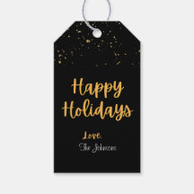 ハッピーホリデーズブラック&金ゴールドギフトラベル