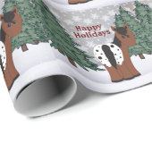 ハッピーホリデーズブランケットアパロオサホースクリスマス ラッピングペーパー (ロールコーナー)