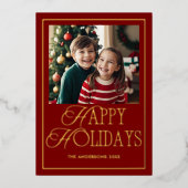 ハッピーホリデーズブルゴーニュ写真 箔シーズンカード (正面)