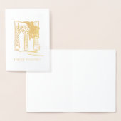 ハッピーホリデーズブルックリンブリッジクリスマスハヌカー 箔カード (ディスプレー)