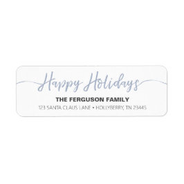 ハッピーホリデーズブルースクリプト差出人住所ラベル ラベル