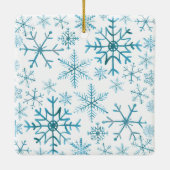 ハッピーホリデーズブルースノーフレーク セラミックオーナメント (裏面)