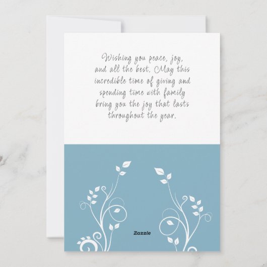 ハッピーホリデーズブルーフォージファミリーフォト シーズンカード (裏面)