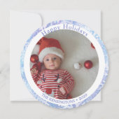 ハッピーホリデーズブルーラウンドスノーフレーク シーズンカード (正面)