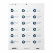 ハッピーホリデーズブルー紙スノーフレーク ラベル (フルシート)