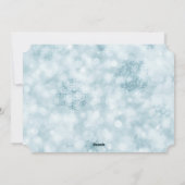 ハッピーホリデーズブルー《写真》ぼけ味写真テンプレートクリスマス シーズンカード (裏面)