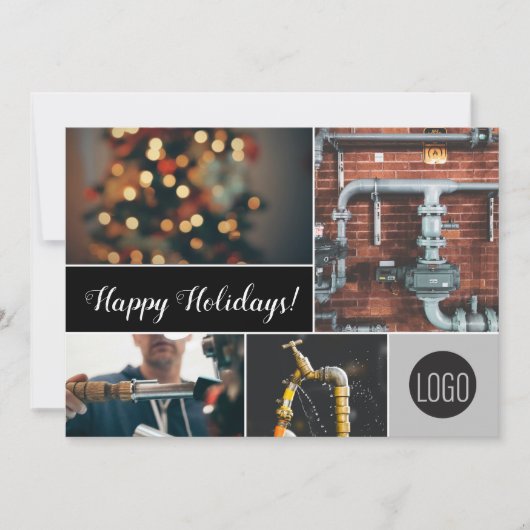 ハッピーホリデーズプラムバービジネスロゴの写真 シーズンカード (正面)