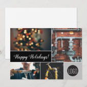 ハッピーホリデーズプラムバービジネスロゴの写真 シーズンカード (正面/裏面)