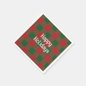 ハッピーホリデーズプレイド スタンダードカクテルナプキン (角)