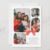 ハッピーホリデーズベルが水彩写真を弓 シーズンカード (裏面)