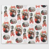 ハッピーホリデーズベルが水彩写真を弓 ラッピングペーパー (フラット)