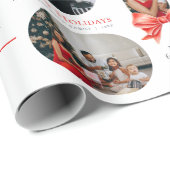 ハッピーホリデーズベルが水彩写真を弓 ラッピングペーパー (ロールコーナー)