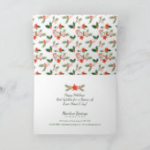 ハッピーホリデーズペットファミリードッグがサンタハッツを産む シーズンカード (内部)