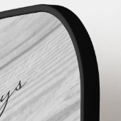 ハッピーホリデーズペットフォトスクリプト素朴 ピックルボールラケット (左詳細)